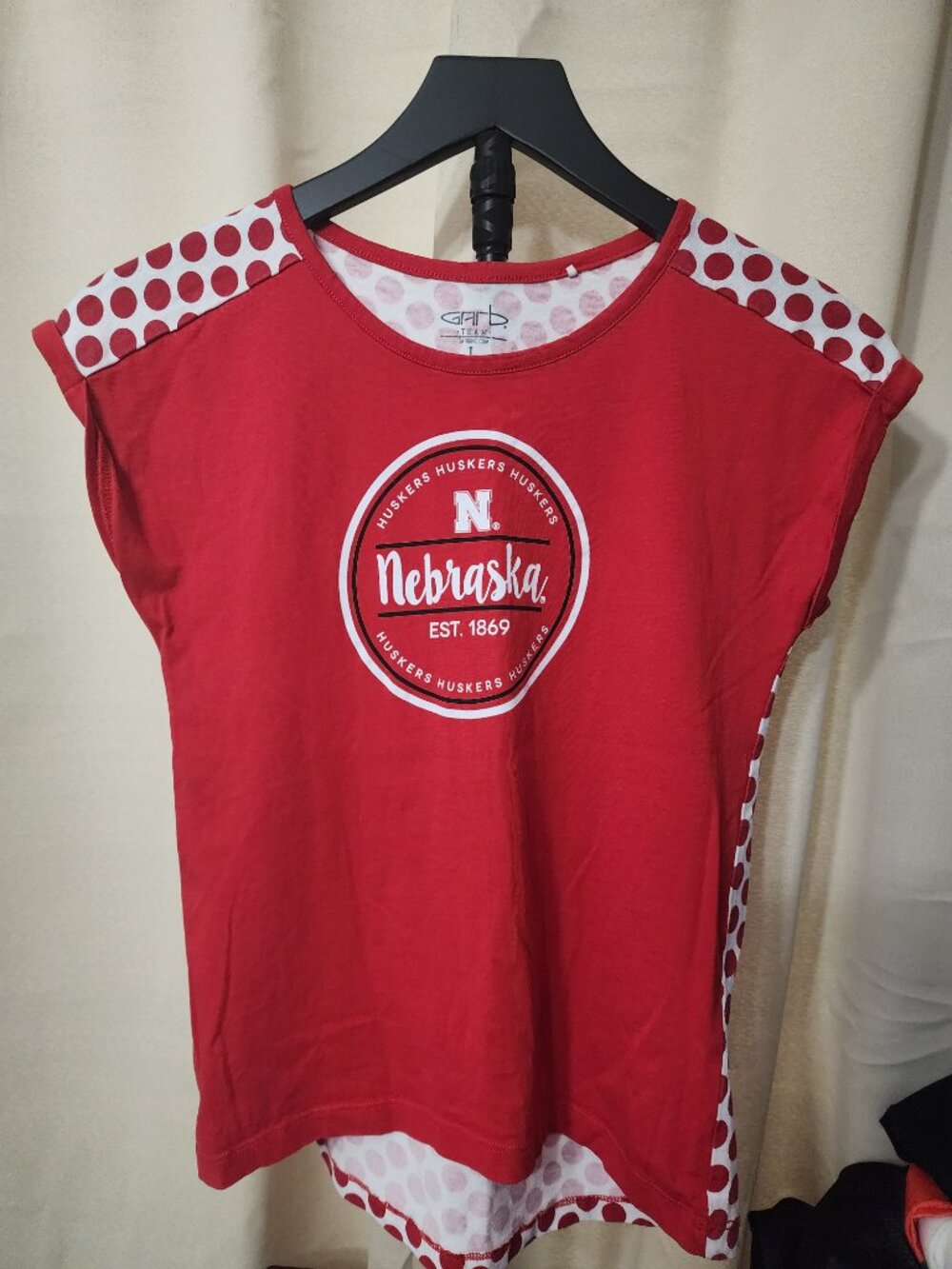 Garb Team Youth Large Nebraska Huskers Cap Sleeve Tee Shirt